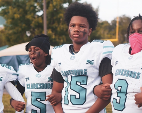 Clarksburg 11U youth football players